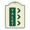 Signmission Designer Series Valet Right Arrow, Tan & Green Heavy-Gauge Aluminum Sign, 24" x 18", TG-1824-22742 A-DES-TG-1824-22742 - alternate 1